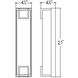 Beaumont LED 21 inch Textured Bronze Outdoor Sconce