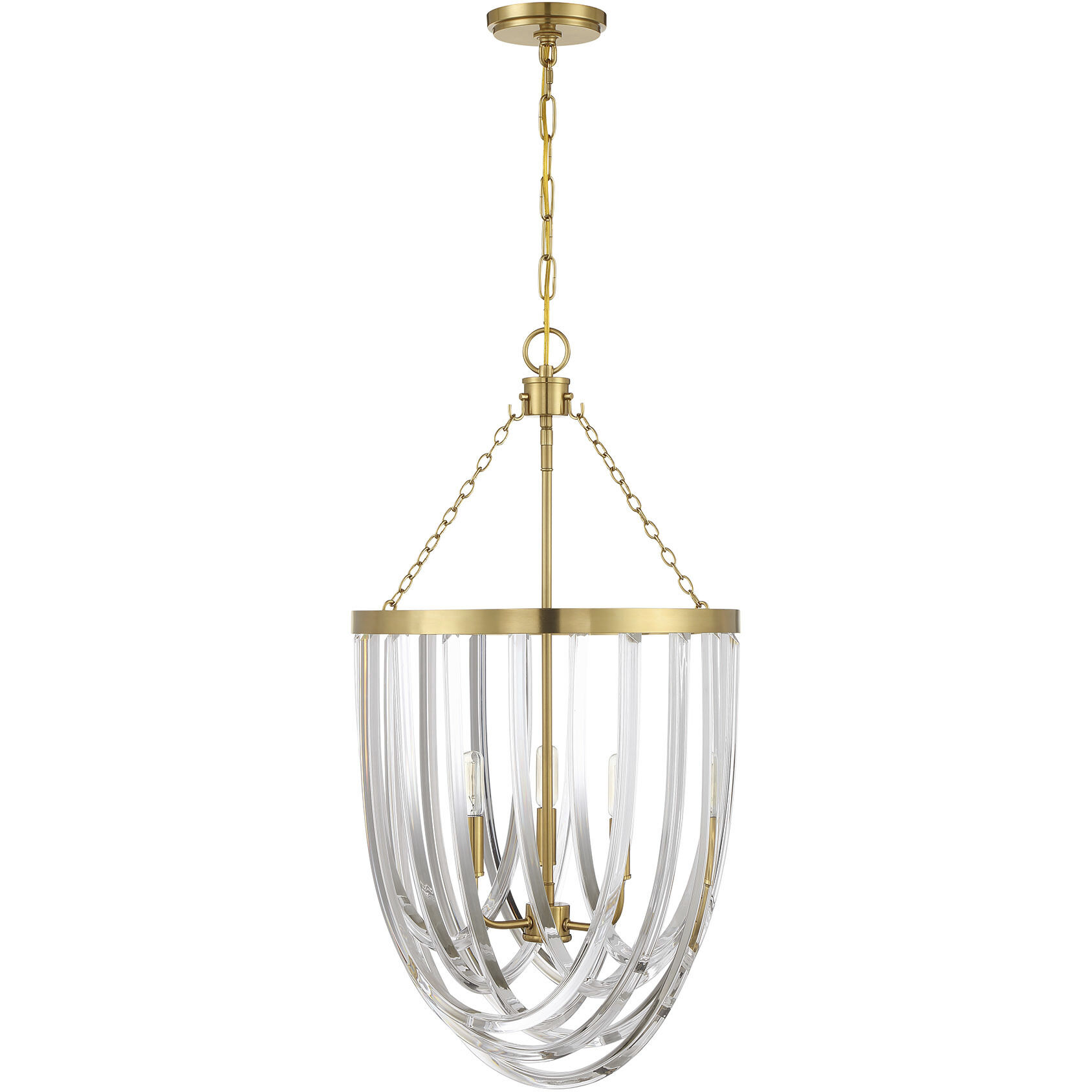 Jennings 3 Light 16.13 inch Warm Brass Pendant Ceiling Light