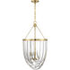 Jennings 3 Light 16.13 inch Warm Brass Pendant Ceiling Light