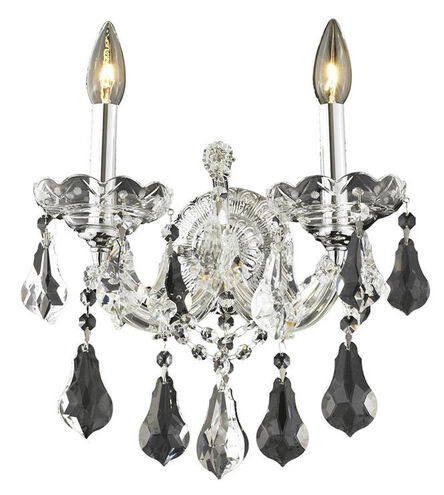 Maria Theresa 2 Light 12 inch Chrome Wall Sconce Wall Light in Clear, Royal Cut