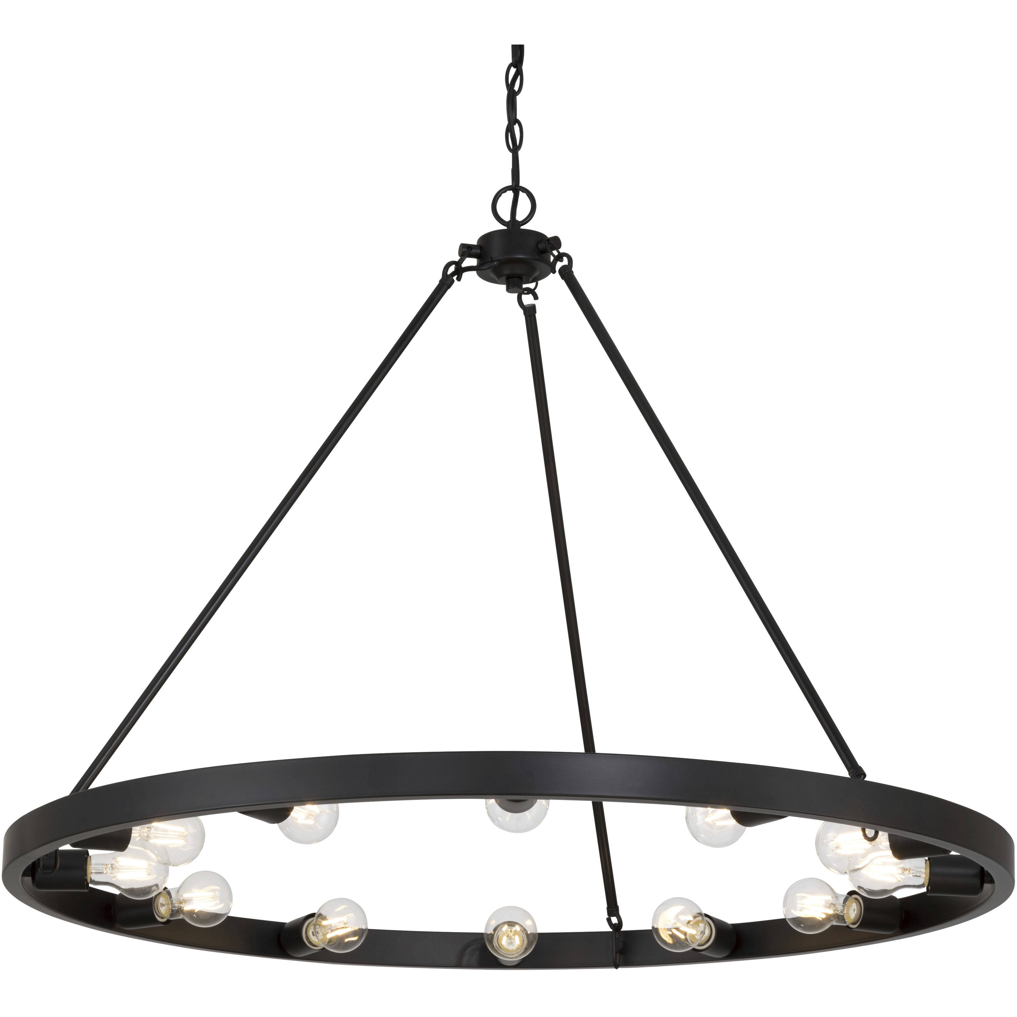 Castile 12 Light 40 inch Matte Black Chandelier Ceiling Light