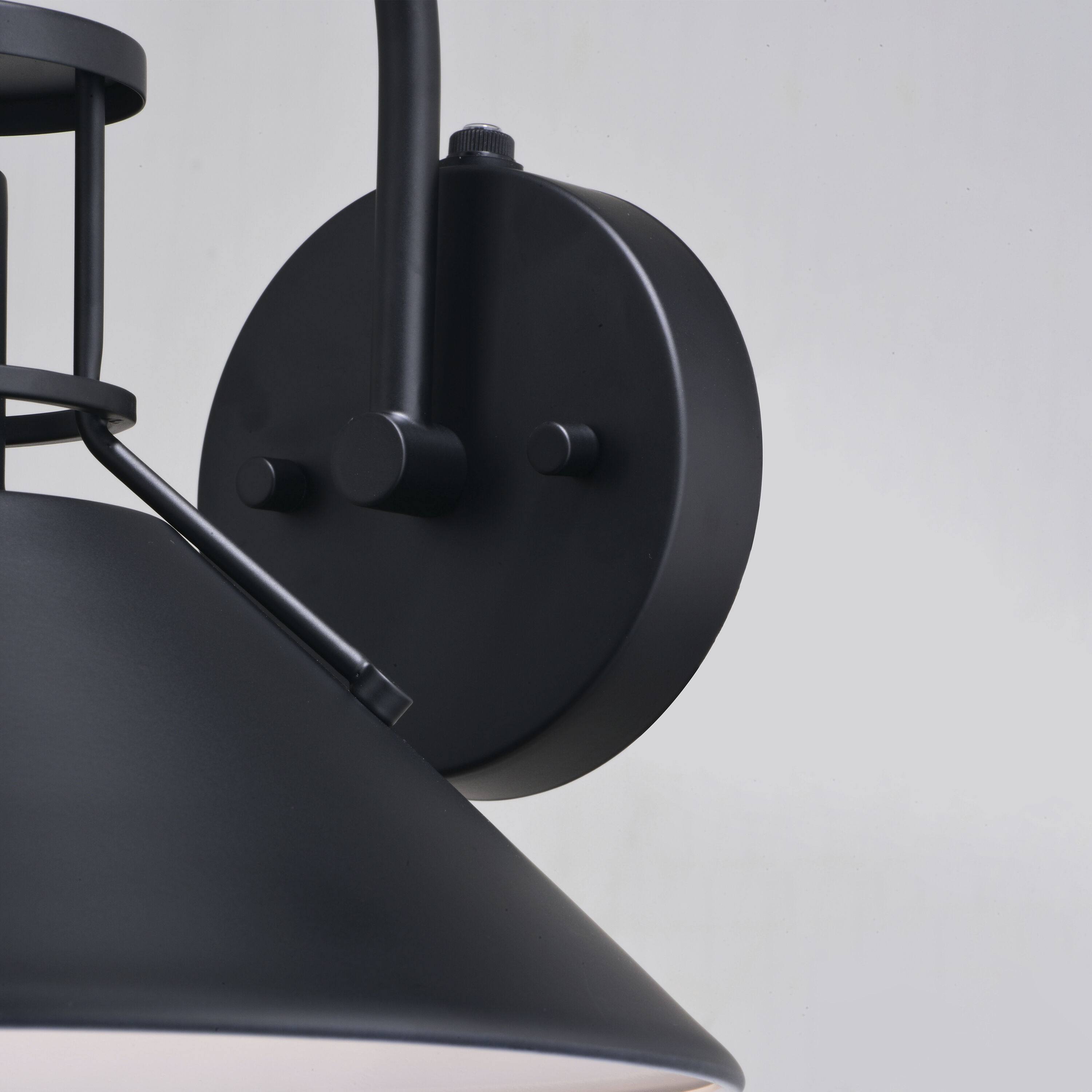 Canton LED 11 inch Matte Black and White Outdoor Wall