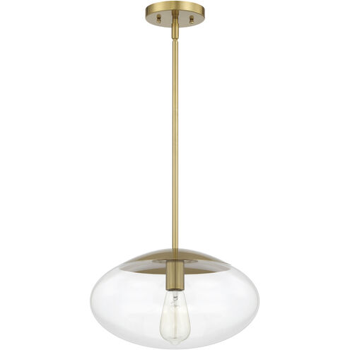 Gaze 1 Light 14 inch Satin Brass Pendant Ceiling Light, Oval