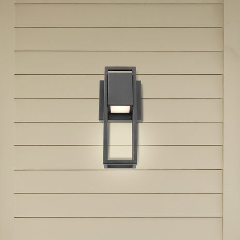 Supreme LED 11 inch Matte Black Outdoor Wall Sconce