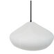 Radiance Collection - Crease Pendant Ceiling Light in Matte Black, Dedicated LED, Black Cord, Gloss White (outside and inside of fixture), 15.25W x 6.5H, Form+Finish+Function