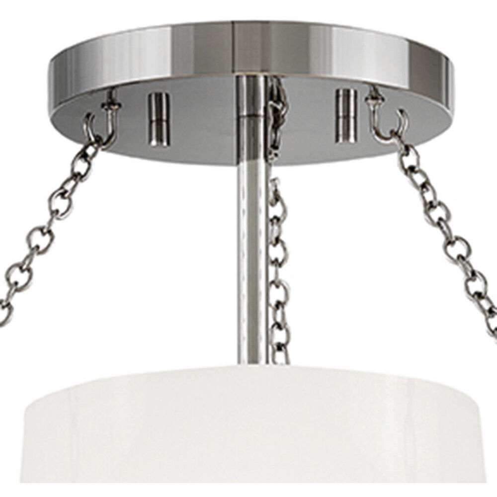 Collins 1 Light 20 inch Polished Nickel Semi-Flush Mount Ceiling Light, Medium
