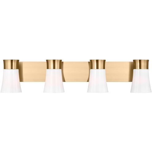 Drew & Jonathan Scott Roy 4 Light 32.25 inch Satin Brass Vanity Light Wall Light