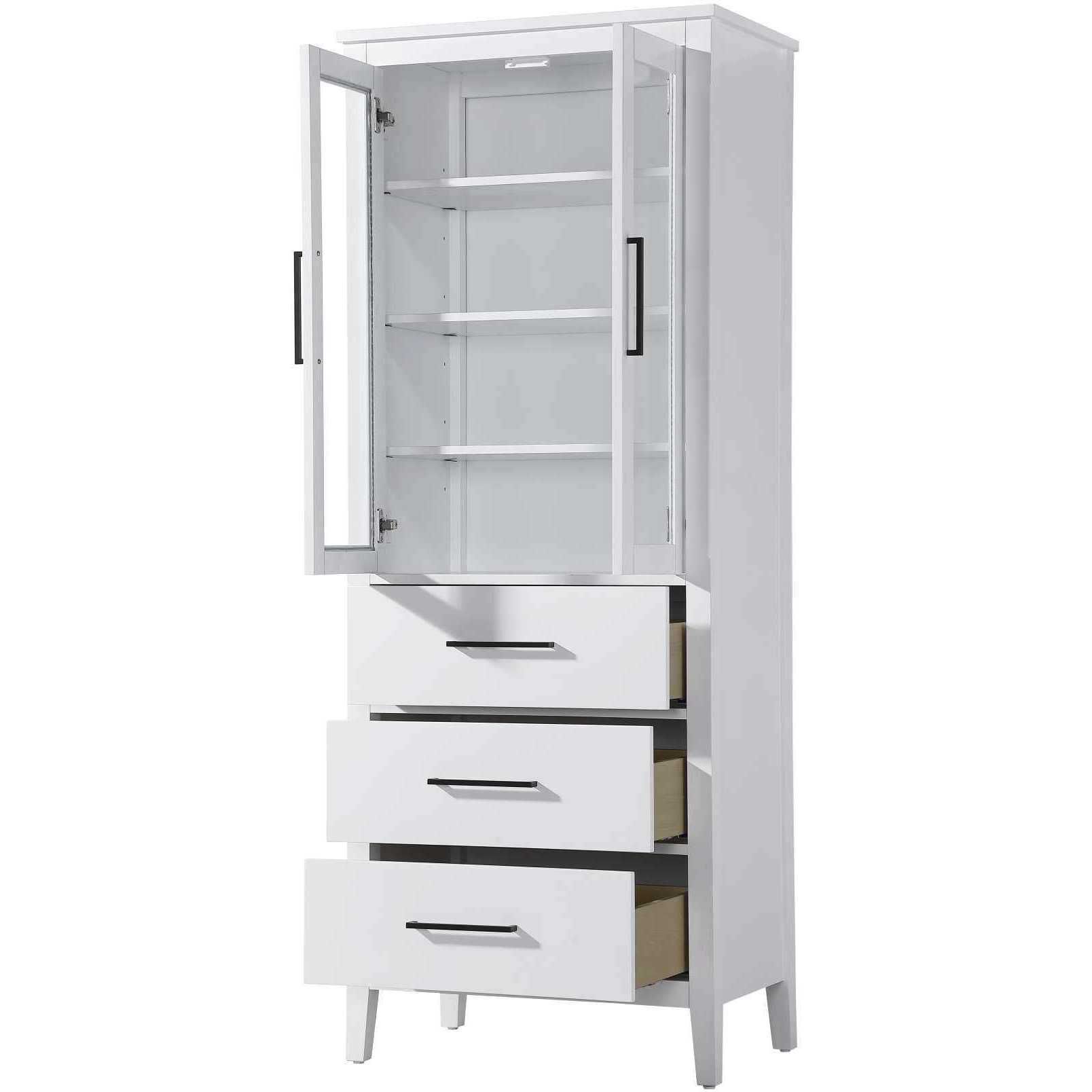 Millie White Bathroom Storage Cabinet