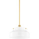 Luella 1 Light 15 inch Aged Brass Pendant Ceiling Light