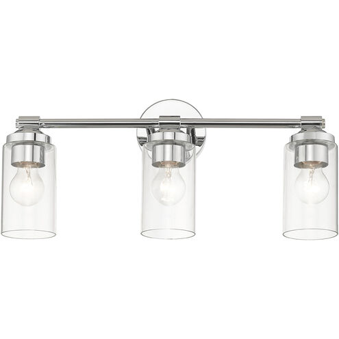 Whittier 3 Light 22 inch Polished Chrome Vanity Sconce Wall Light