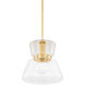 Elodie 1 Light 15 inch Aged Brass Pendant Ceiling Light