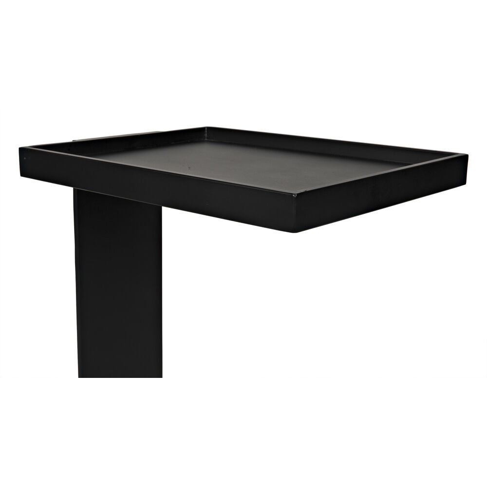 Ledge 24.5 X 18.5 inch Matte Black Side Table
