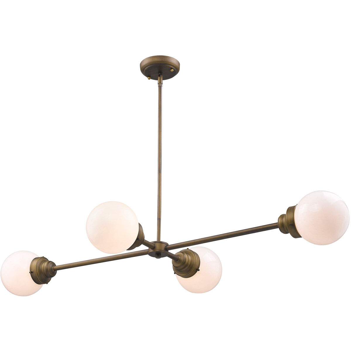 Portsmith 4 Light 48 inch Raw Brass Island Pendant Ceiling Light