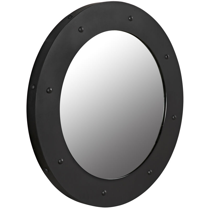 Clay 36 X 36 inch Matte Black Mirror, Large
