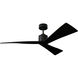 Adler 52 inch Matte Black Indoor/Outdoor Ceiling Fan