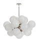 Shine 17 Light 33.75 inch Polished Nickel Chandelier Ceiling Light in Swirl Glass