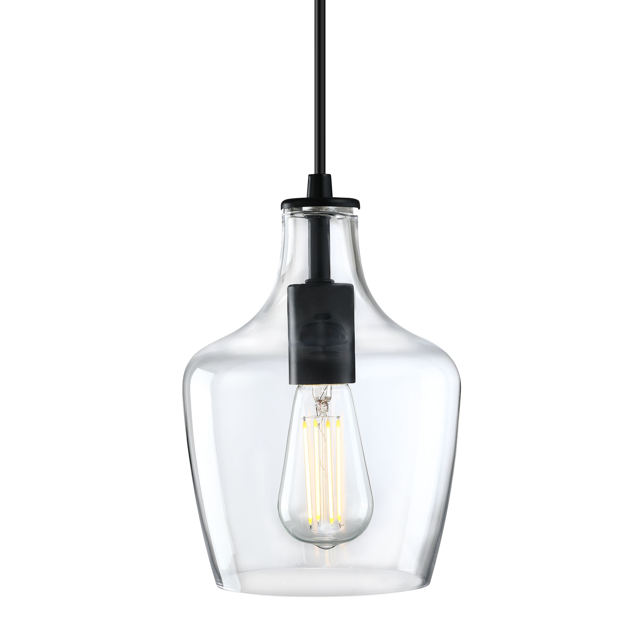 Milo 1 Light 7 inch Black Mini Pendant Ceiling Light