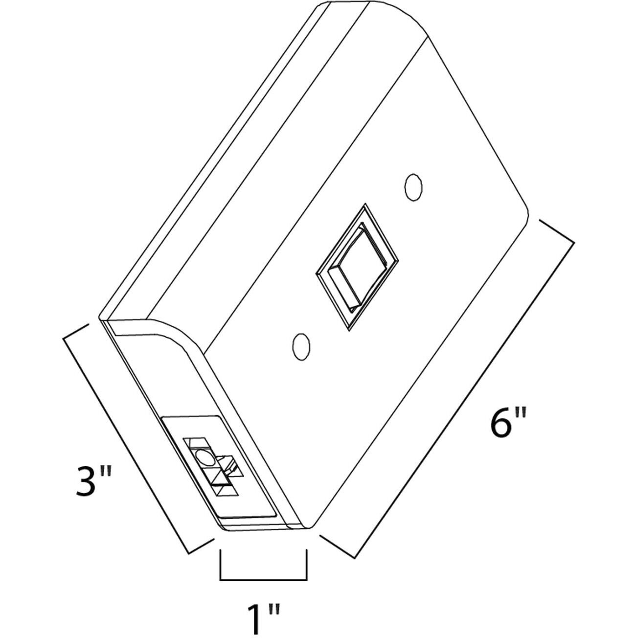 CounterMax MX-LD-AC 4 inch Black Under Cabinet Junction Box