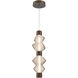 Mesa LED 28 inch Burnished Bronze Pendant Ceiling Light in Amber, Mandrel