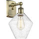 Ballston Cindyrella LED 8 inch Antique Brass Sconce Wall Light in Seedy Glass