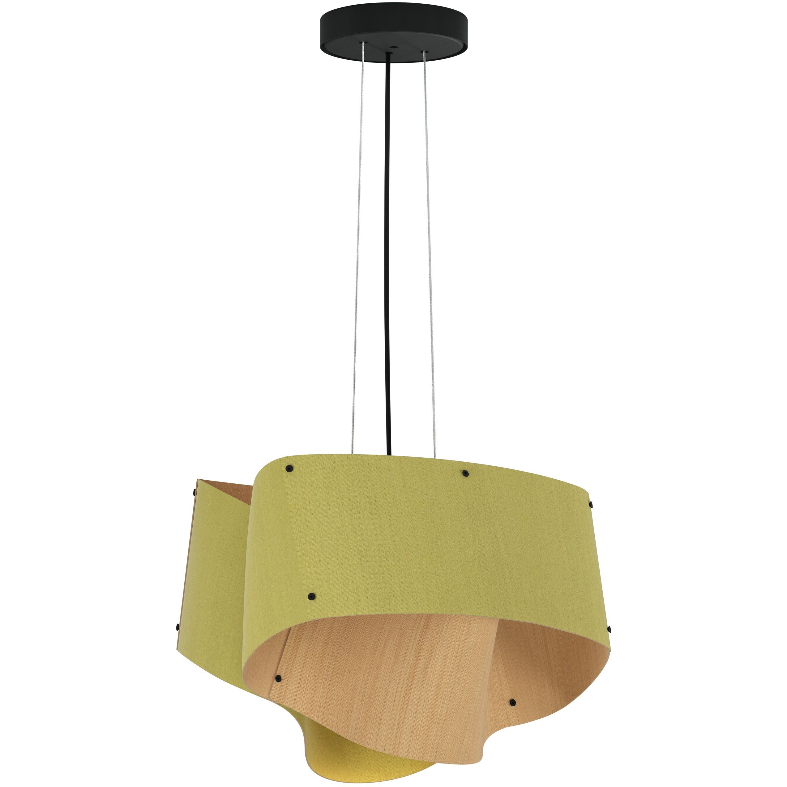 Carlotta 1 Light 16.9 inch Black Pendant Ceiling Light in Pale Green/Ash, WEP Collection