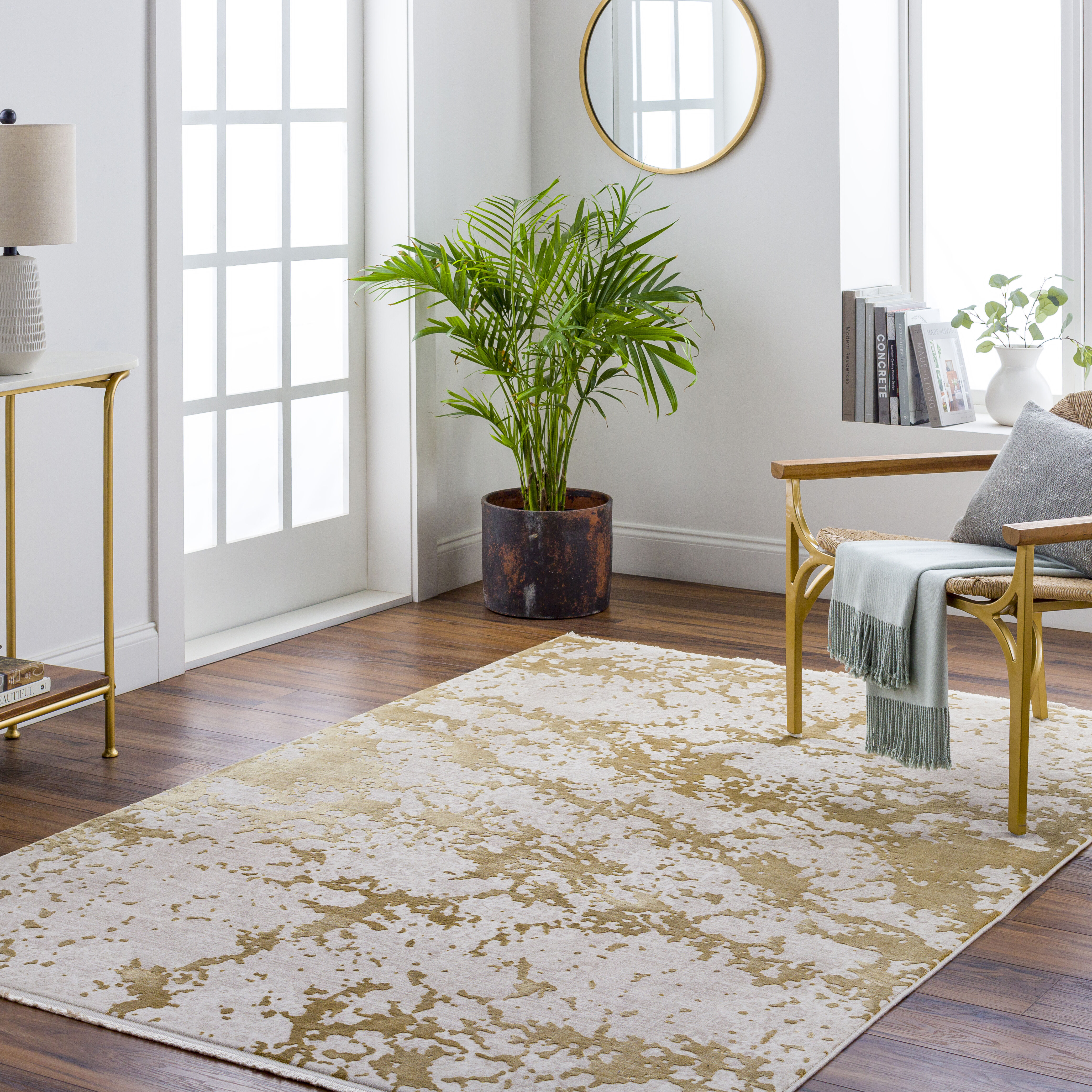 Solar 134 X 90 inch Tan Rug, Rectangle