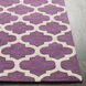 Pollack 42 X 42 inch Mauve/Cream/Violet/Ivory Handmade Rug