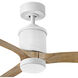 Hover 52 inch Matte White With Koa Blades with KOA Blades Fan in Matte White / Koa