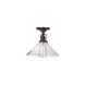 Union Square 1 Light 10 inch Oil Rubbed Bronze Flush Mount Ceiling Light in S2, Seeded