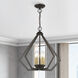 Prism 5 Light 20 inch English Bronze with Antique Brass Finish Accents Chandelier Ceiling Light