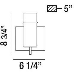 Pista LED 6 inch Bronze Wall Sconce Wall Light