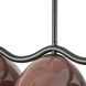 Atlas 7 Light 42.38 inch Black and Burgundy Linear Pendant Ceiling Light