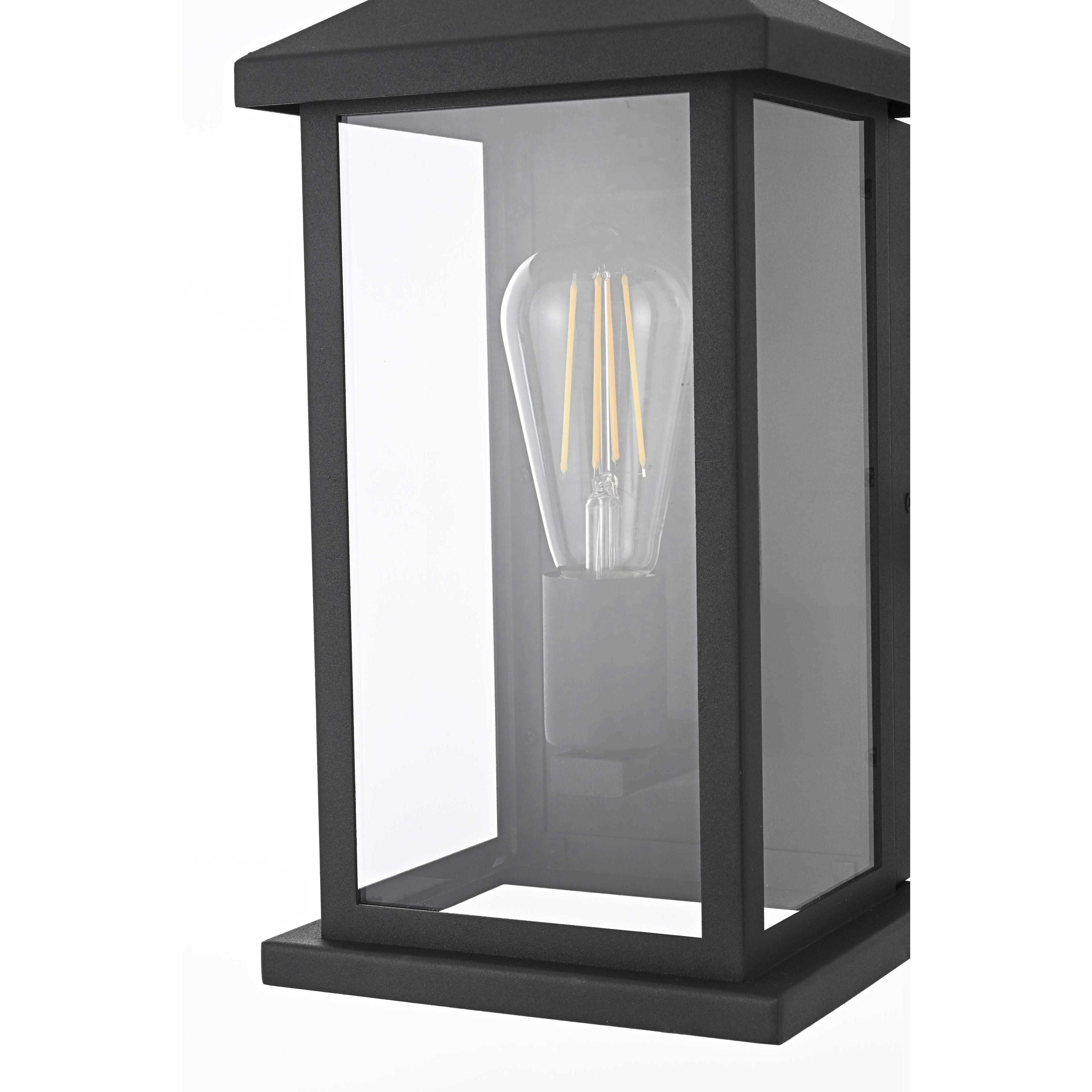 Neil 1 Light 15 inch Black Outdoor Wall Sconce