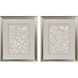Vines on Linen White and Gray and Beige and Neutral Framed Art, Propac