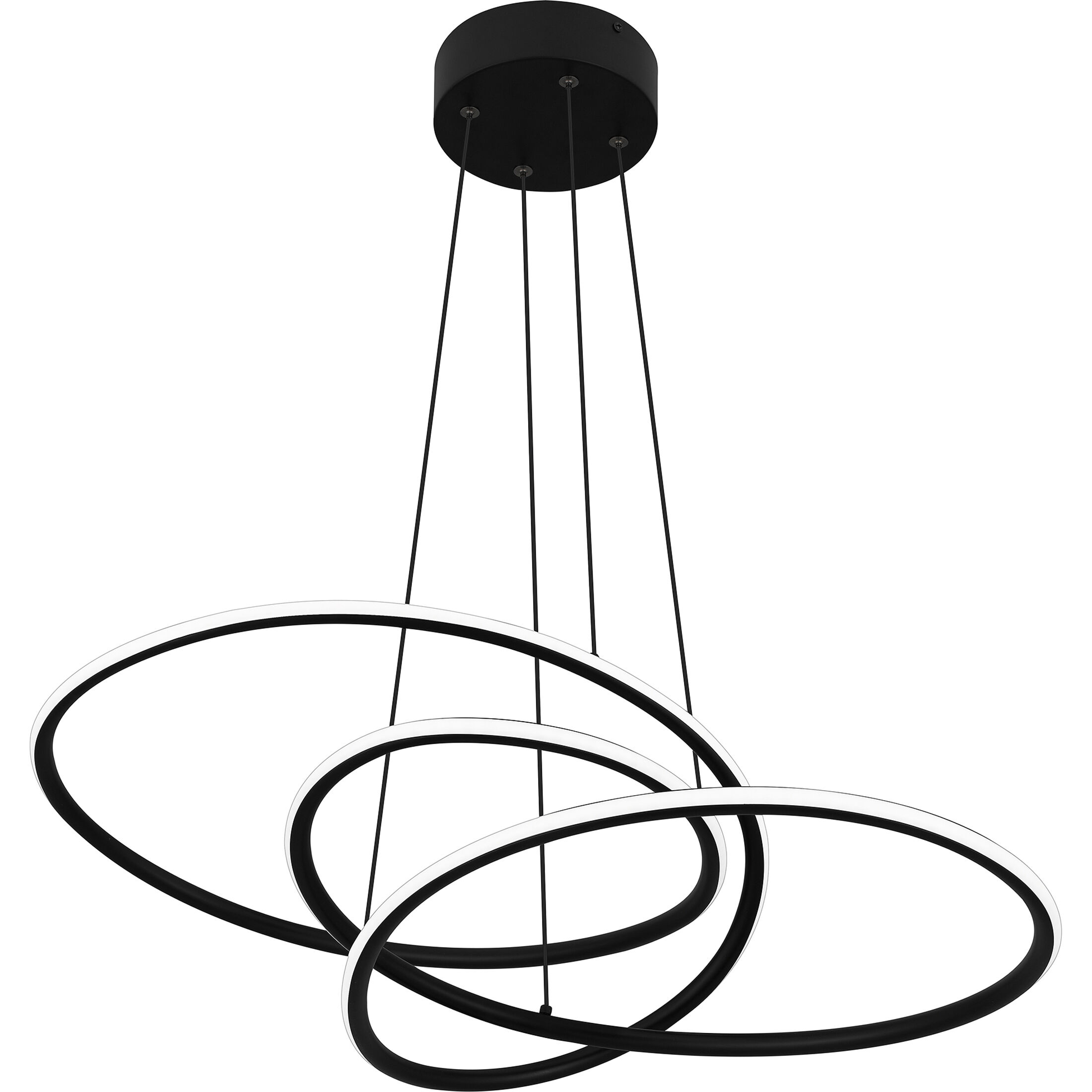 Ovard LED 28 inch Matte Black Pendant Ceiling Light