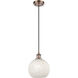 Ballston White Mouchette 1 Light 8 inch Antique Copper Cord Hung Mini Pendant Ceiling Light