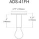 Adams 1 Light 4.75 inch Aged Brass Flush Mount Ceiling Light