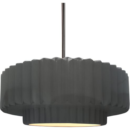 Radiance 1 Light 14.5 inch Gloss Grey and Brushed Nickel Pendant Ceiling Light