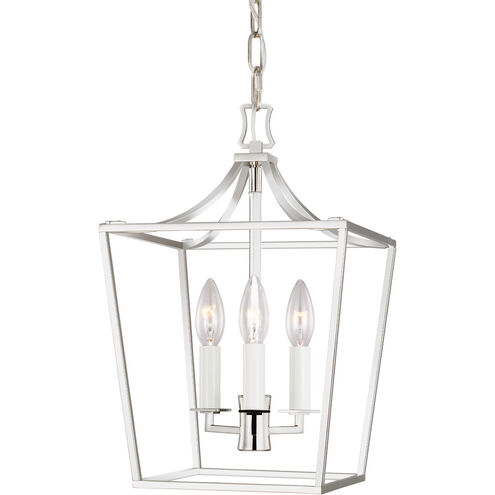 C&M by Chapman & Myers Southold 3 Light 10 inch Polished Nickel Indoor Lantern Ceiling Light