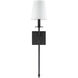 Monroe 1 Light 5 inch Matte Black Wall Sconce Wall Light, Essentials