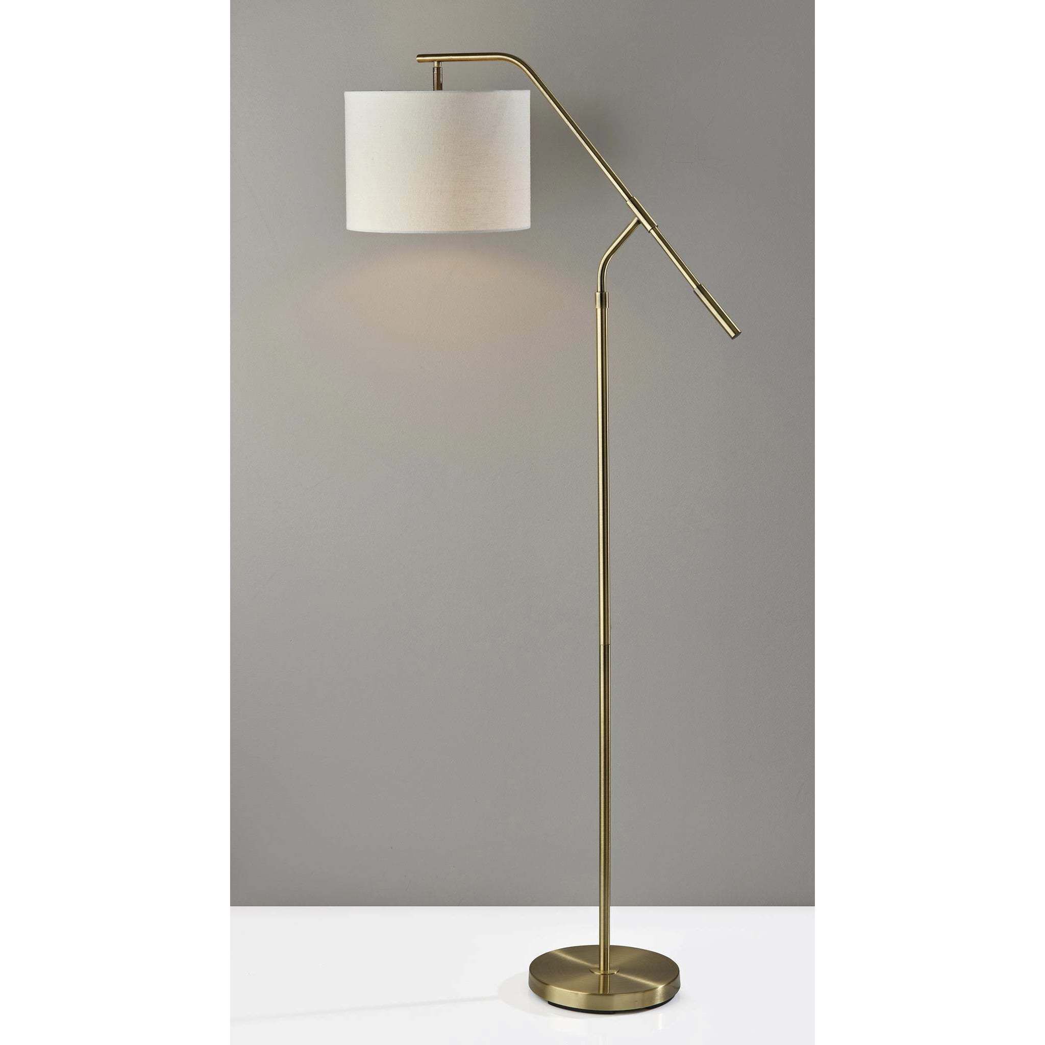 Milo 60 inch 100.00 watt Antique Brass Floor Lamp Portable Light, Simplee Adesso