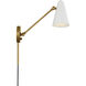 Sylvia 1 Light 5.5 inch Natural Brass Wall Sconce Wall Light