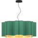 Paulina 31.5 inch Light Petrol Pendant Ceiling Light in Light Petrol/Ash, 32 in, WEP Collection