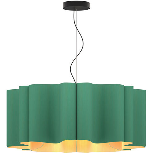 Paulina 31.5 inch Light Petrol Pendant Ceiling Light in Light Petrol/Ash, 32 in, WEP Collection