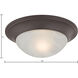 Fluor 1 Light 12 inch Oil Rubbed Bronze Flush Mount Ceiling Light