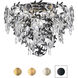 Signature Concetta 3 Light 21.5 inch Antique Silver Flush Mount Ceiling Light