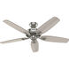 Builder 52 inch Brushed Nickel with Light Gray Oak/Warm Grey Oak Blades Ceiling Fan