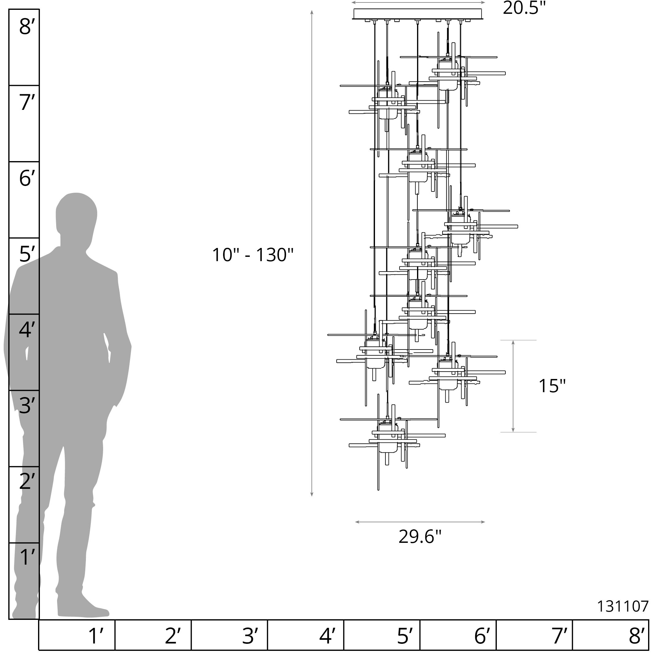 Tura 9 Light 29.6 inch Vintage Platinum Pendant Ceiling Light, Round