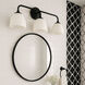 Dorinda Vanity Wall Light in Matte Black