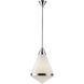 Willard Pendant Ceiling Light in Polished Nickel, Matte Opal Glass